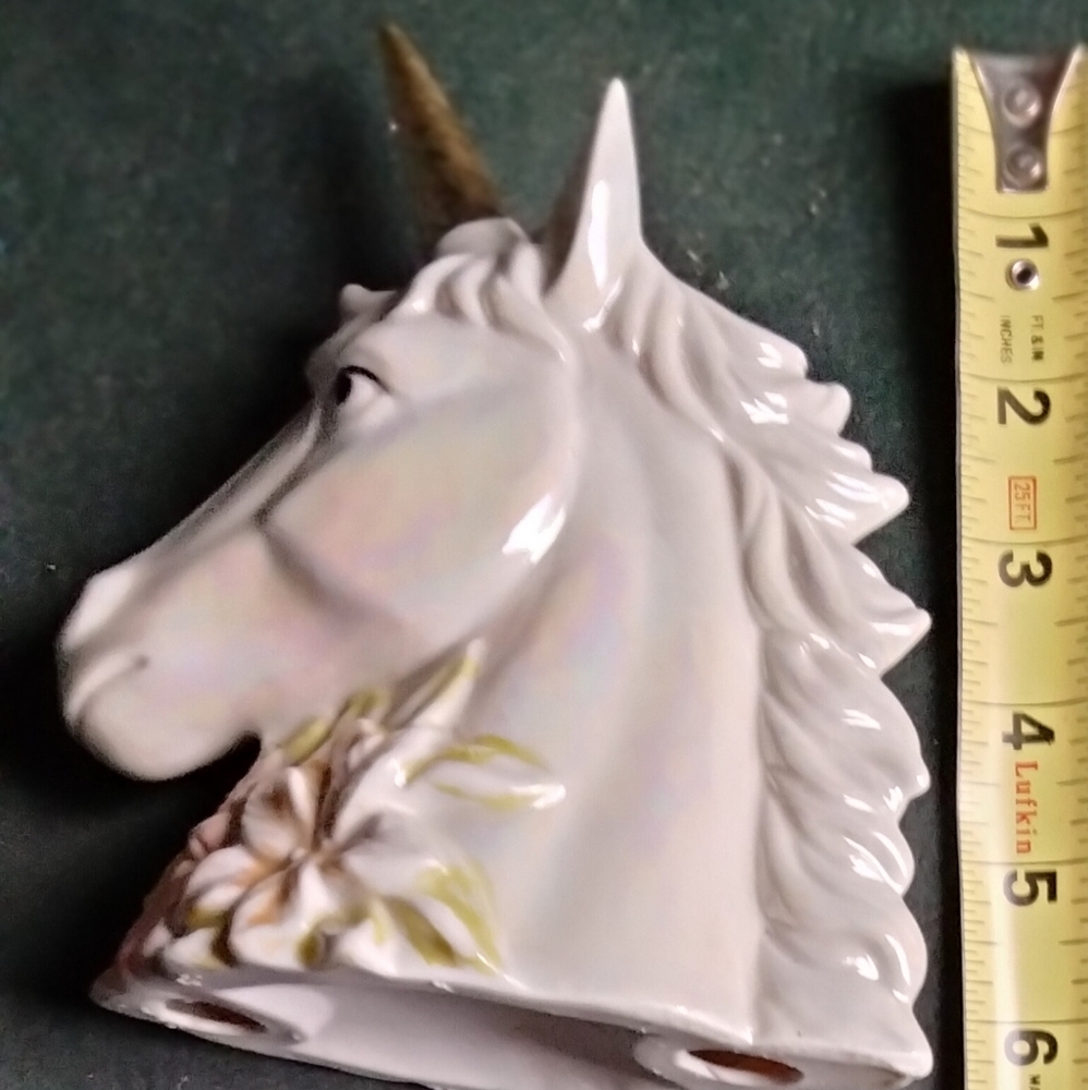Unicorn statuette Rainbow ceramic